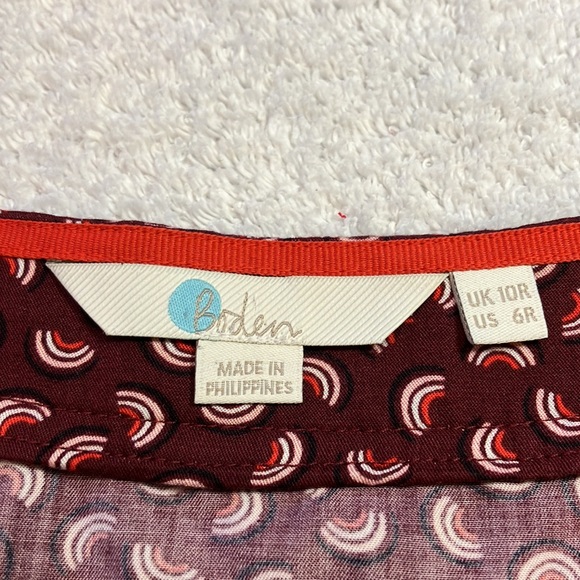 Boden rainbow print wrap top - Picture 4 of 8